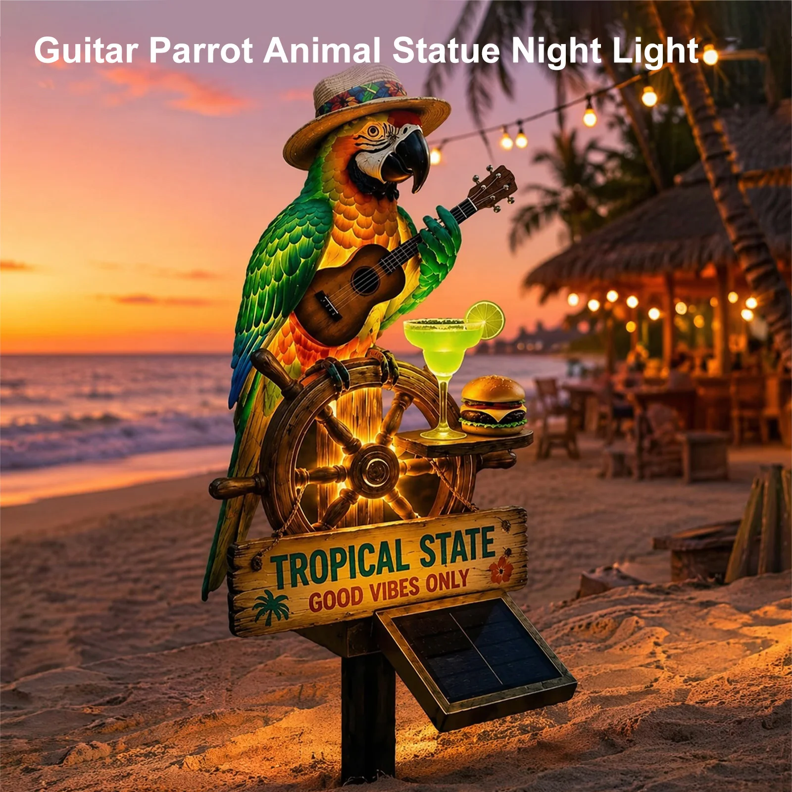 Solar-Powered LED Parrot Patio - Outdoor Yard Power Stake review and price