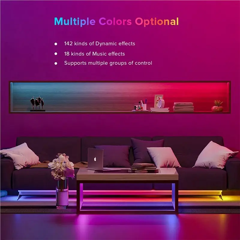 ABUH-5X SP611E WS2812B WS2811 Bluetooth Music LED Strip Controller IR38 Keys Remote APP For Addressable LED Lighting DC5V-24V