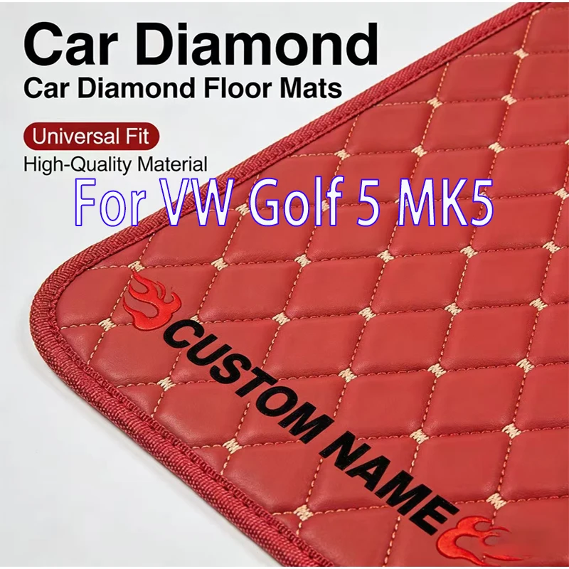 Custom Car Floor Mats For VW Volkswagen Golf 5 MK5 2004 2005 2006 2007 Carpets Pads Accessories