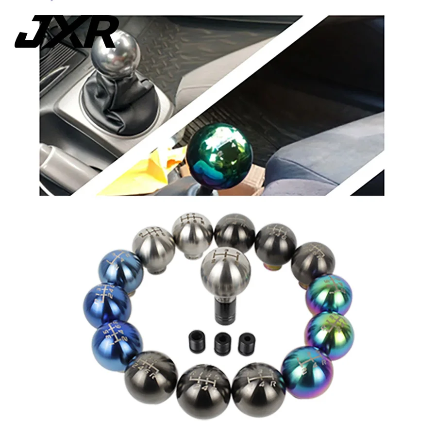 Colorful Ball 5/6 Speed Gear Shift Knob Universal Gear Stick Handle Stainless Steel Racing JDM Shifter High Quality Gear Knob