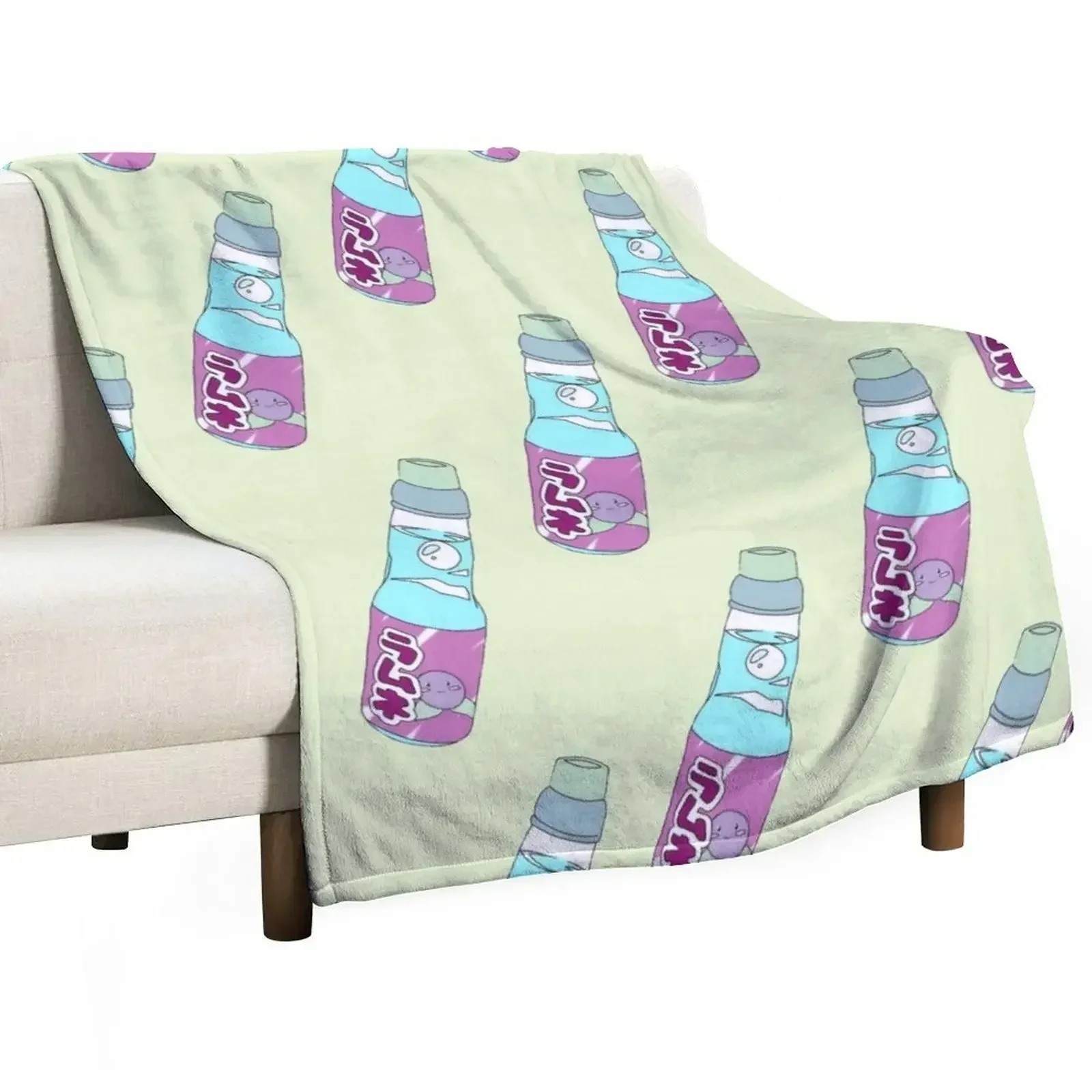 Kawaii Blueberry Soda Drink Throw Blanket funny gift Plaid Blankets