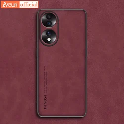 For Honor 70 90 50 Coque Luxury PU Leather Case For Honor 90 70 50 Back Cover Matte Full Protection TPU Silicone Phone Case