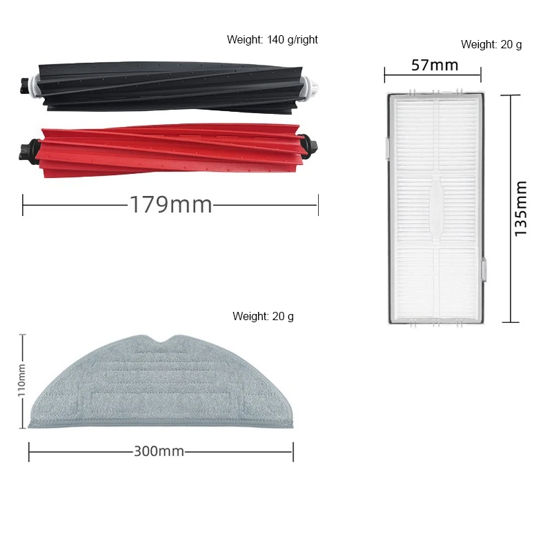 Roborock-掃除機用のスペアパーツ,s8 pro ultra s8,s8用のアクセサリー,メインブラシ,クリーニングクロス,フィルターバッグ,ロボット掃除機用