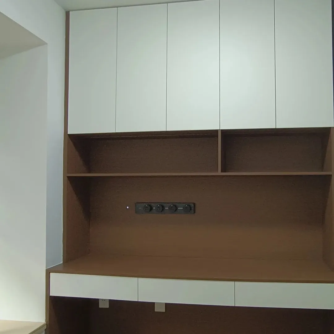 Modern Simple Home Office Wall-Mounted PVC Surface MDF Computer Desktop Student Writing Workbench Bedroom Living Room Shipped