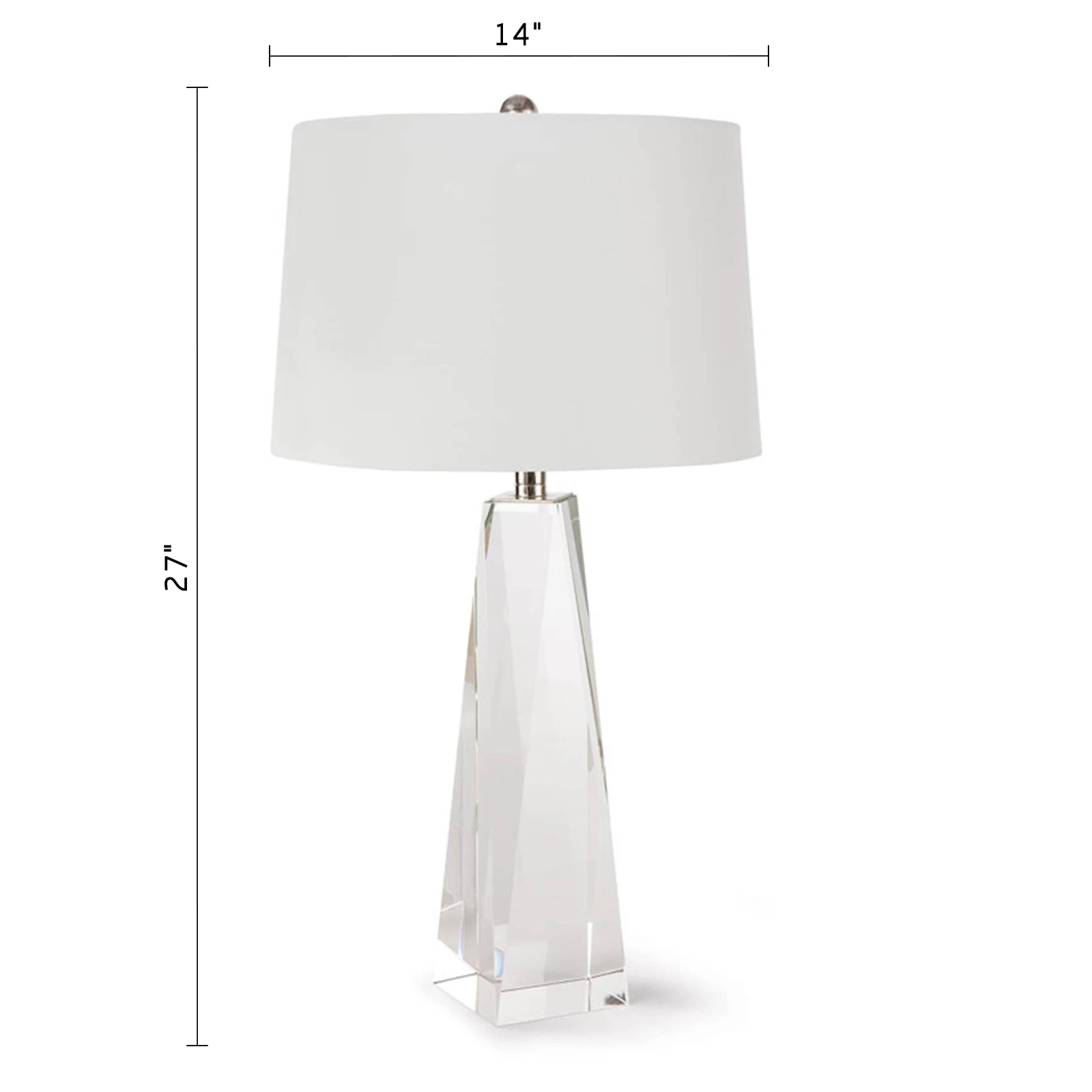 Crystal table lamp modern light luxury crystal table lamp European exquisite bedside decoration white fabric lampshade