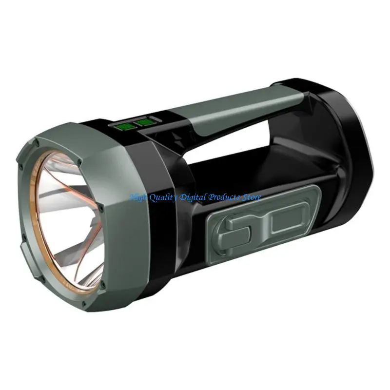 U2JE Waterproof Three Power Flashlight Solar Charging Hand Generator USB Rechargeable with 4000mAh Battery for Hiking Use