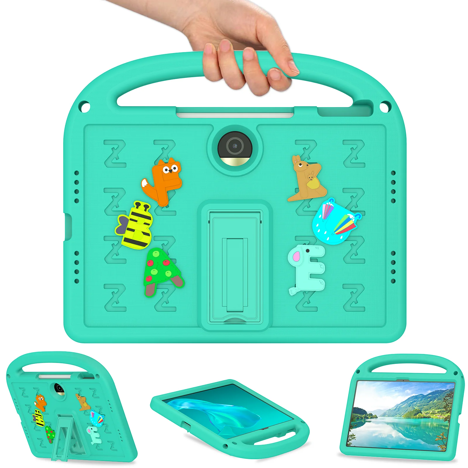 

Cartoon EVA+PC Tablet Case For Honor Pad X8a X9 2023 2024 Pad9 X8Pro 11.5" Shockproof Stand Cover Case +Shoulder Straps