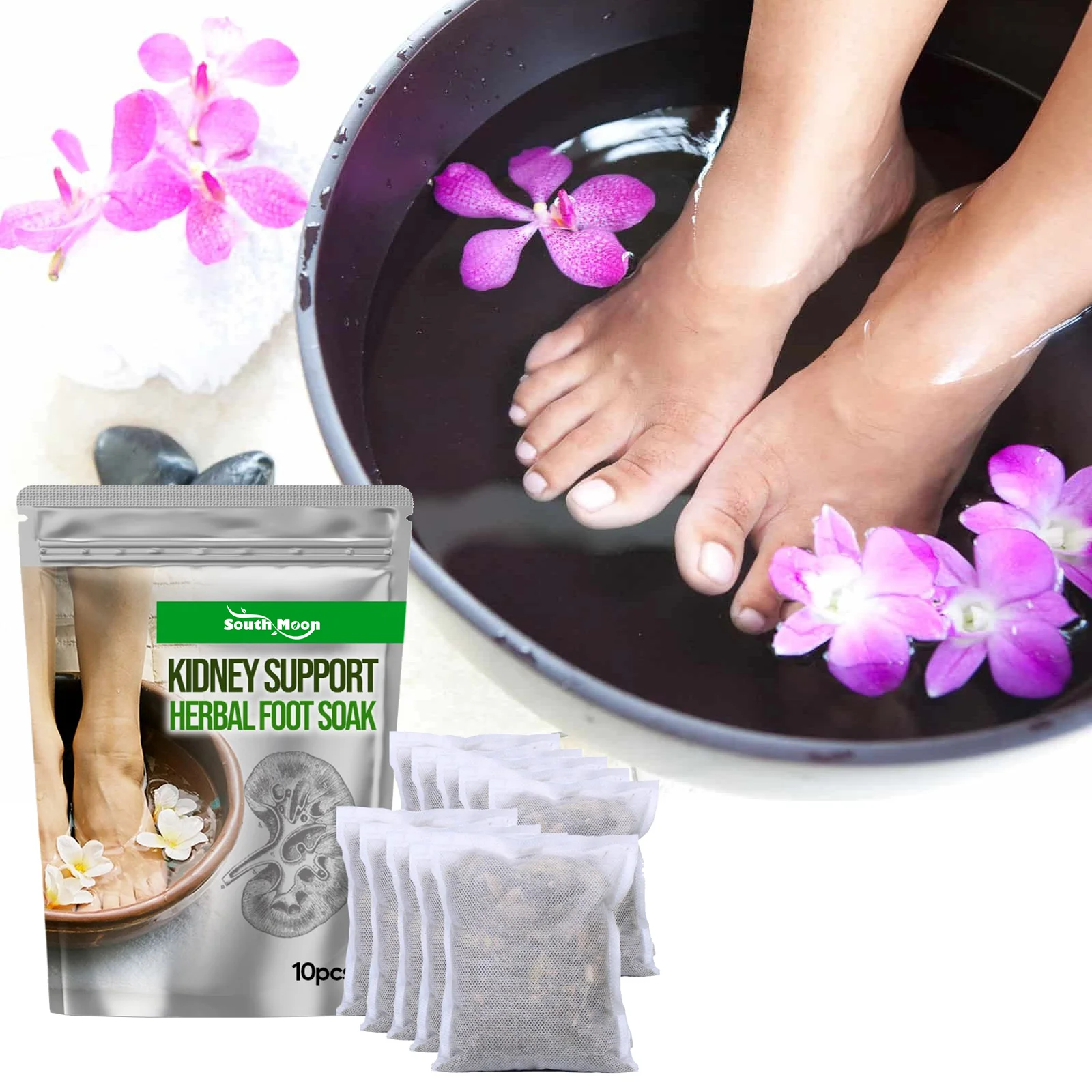 ​Herbal Foot Soak Bag Detox Cleanse Kidney Relieve Fatigue Metabolism Improve Insomnia Dehumidification Health Care Foot Bath 1