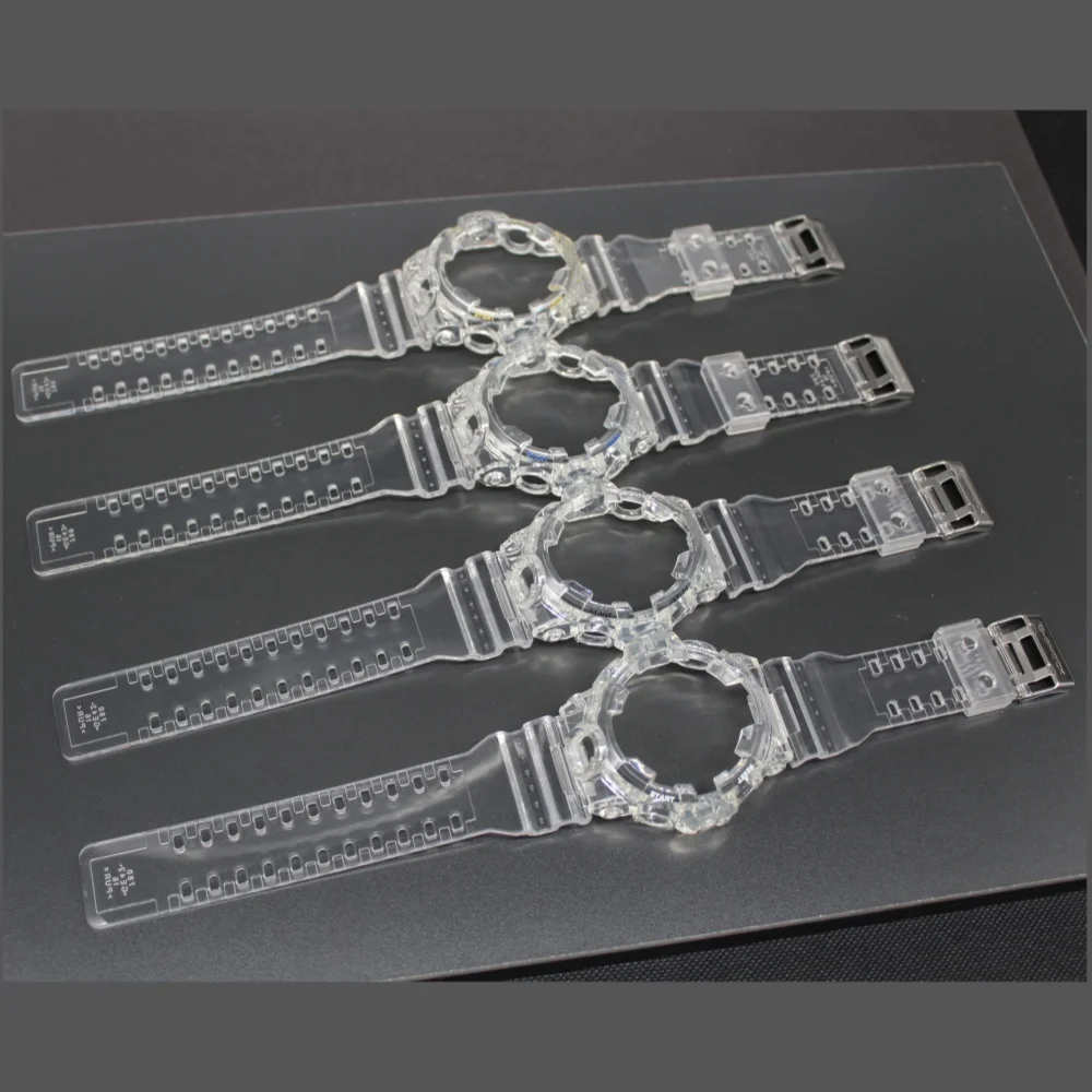 透明カラー時計バンド GA-700 / 710 / 735 ストラップとベゼル防水時計バンド