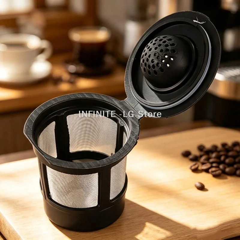 3pcs Reusable Coffee Pods Capsules Adapter Mesh K Cups Espresso Filters For Coffee Makers Home Office UseINFINITE -LG