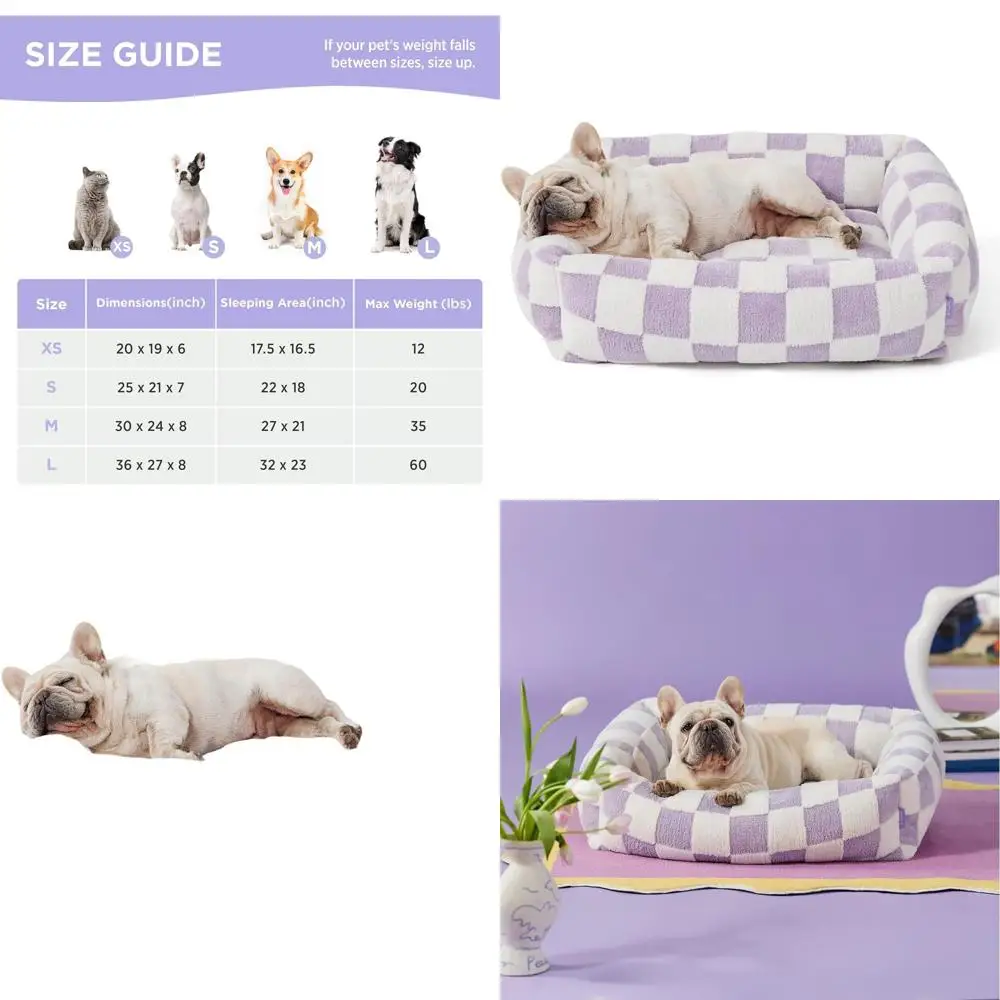 

Моющаяся ортопедическая лежанка для собак, плюшевая, с противоскользящим покрытием, 30x24x8 дюймов