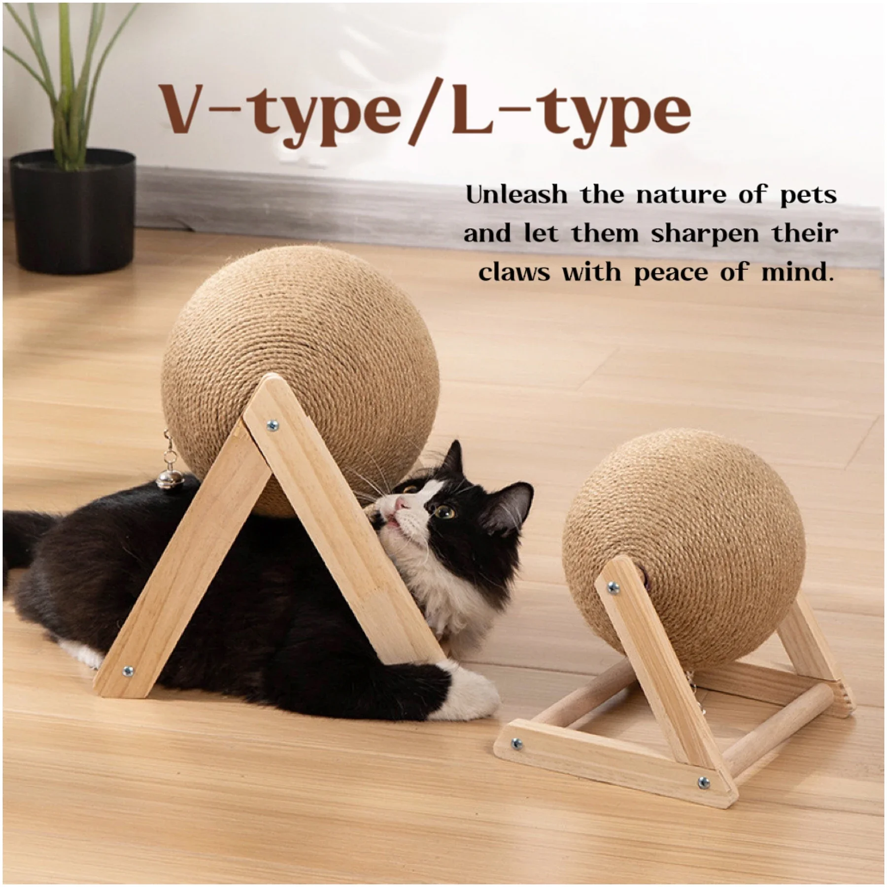 Cat Scratching Ball Toy Kitten Sisal Rope Ball Board Grinding Paws Toys Cats Scratcher Wear-resistant Pet supplies