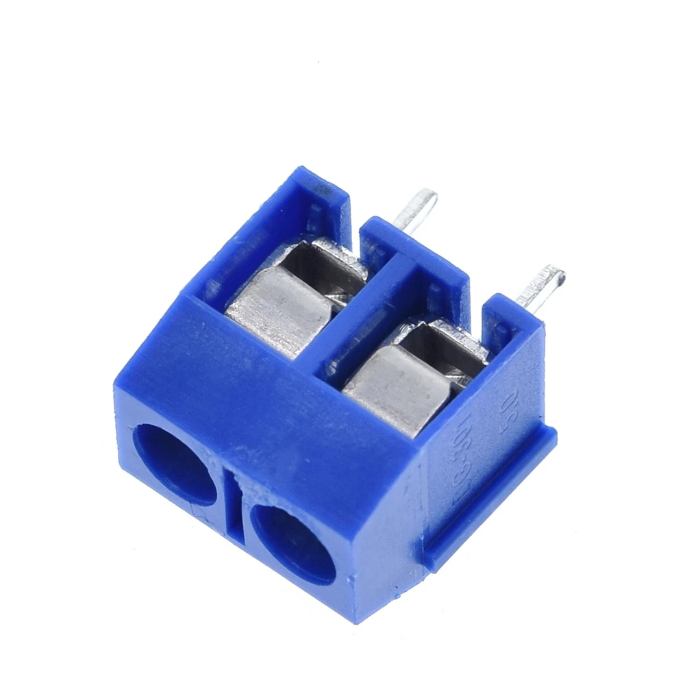 TZT 10/50pcs 5.08-301-2P 301-2P 2 Pin Screw Terminal Block Connector 5mm Pitch