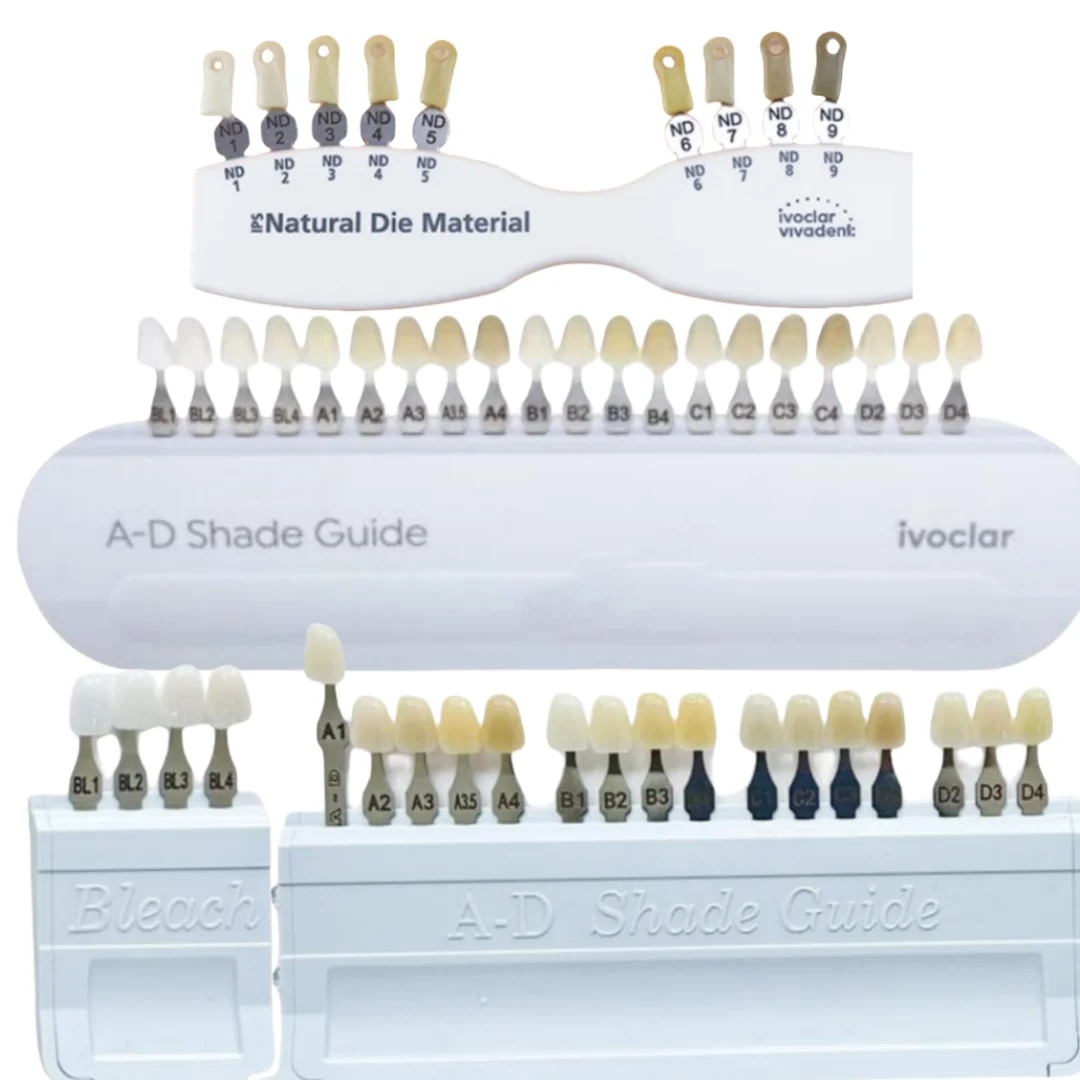 

3 размера, направляющая для зубных протезов, фарфоровый материал, направляющая для зубных протезов, цветная направляющая для теней Teeh, колориметрическая Цветовая яркость 9/20