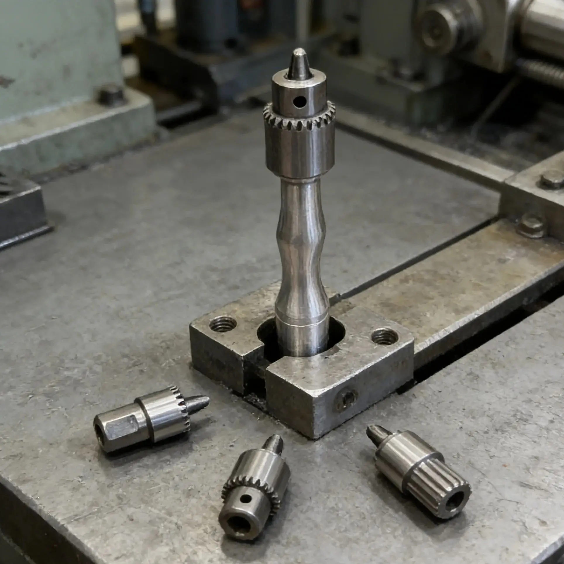 Watch Repair Tool Steel Collet Aluminium Alloy Lightweight Handle Wheel Axle Screw Head Handle Drill Bit Clamping Tool