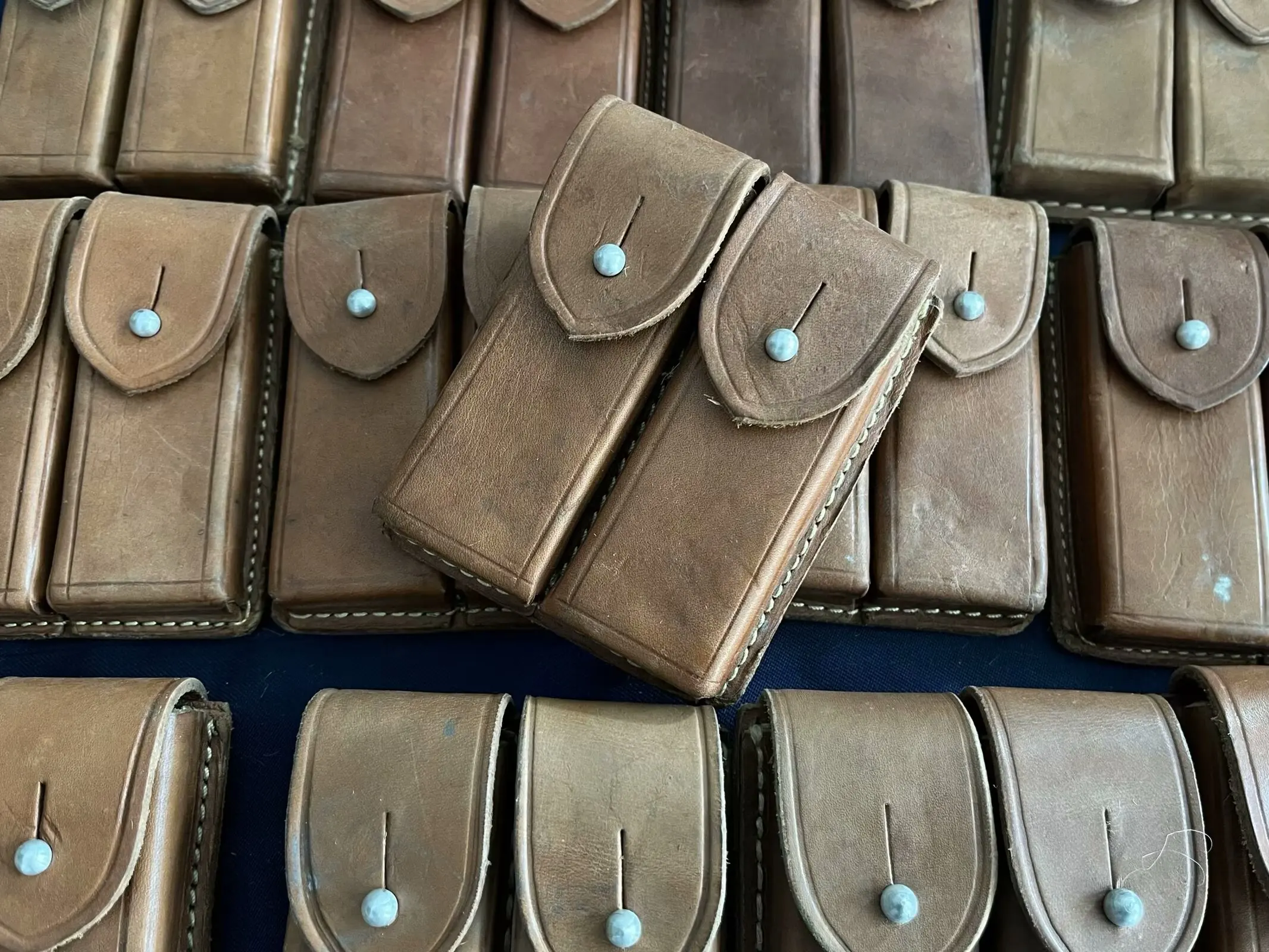 Fidelity 1970s Type 54 Double Warehouse Cowhide Tactical Set Soviet Tokarev TT33 First Leather Tactical Fanny Pack