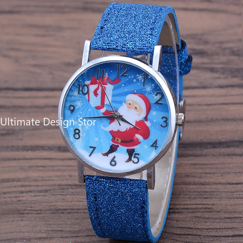 Christmas Tree Women's Watches Casual Quartz Wristwatches Bright Color Leather Strap Watches Cute Ladies Watch Gift Reloj Mujer