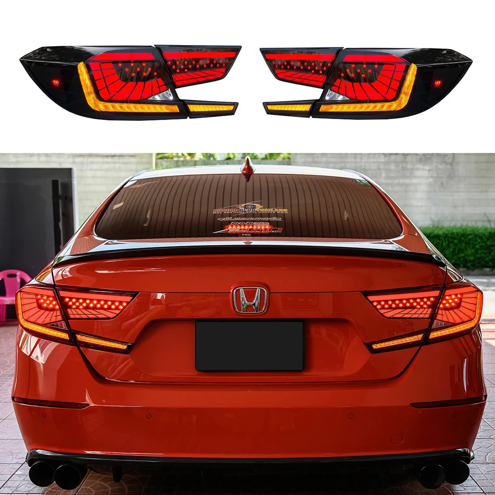 

1 Pair Auto LED Rear TailLights For Honda Accord 2018-2021 Rear Lamp Turn Signal Lamp Brake Light Car Tail Light Assembly