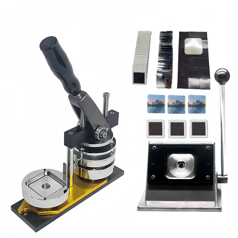 50Mm square badge machine, refrigerator sticker machine, square refrigerator sticker making machine DIY