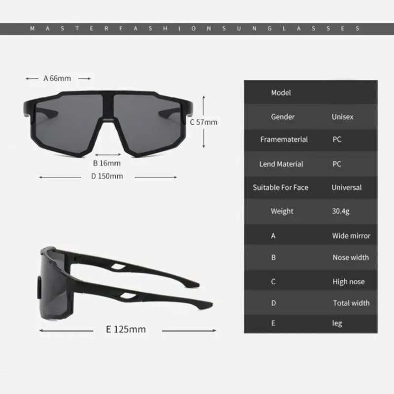 Cycling Sunglasses UV400 Shades Men Women Anti-Ultraviolet Outdoor Sports Hiking Climbing MTB Large Frame Oversized Goggles image 6