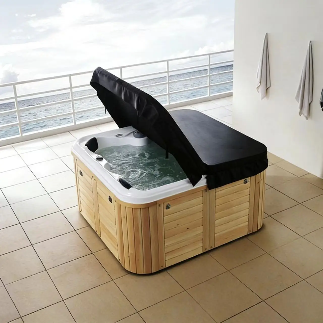 Factory Direct 5-6 Person Spa Tub Spa Tub Jacuzii Hot Tub Outdoor Spa Pool With LED Lights