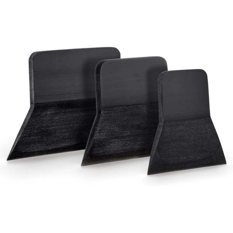 

Набор скребков для защитной пленки из трех частей, небольшой виниловый скребок, твердость ТПУ 80 (термопластичный полиуретан), черный, подходит для