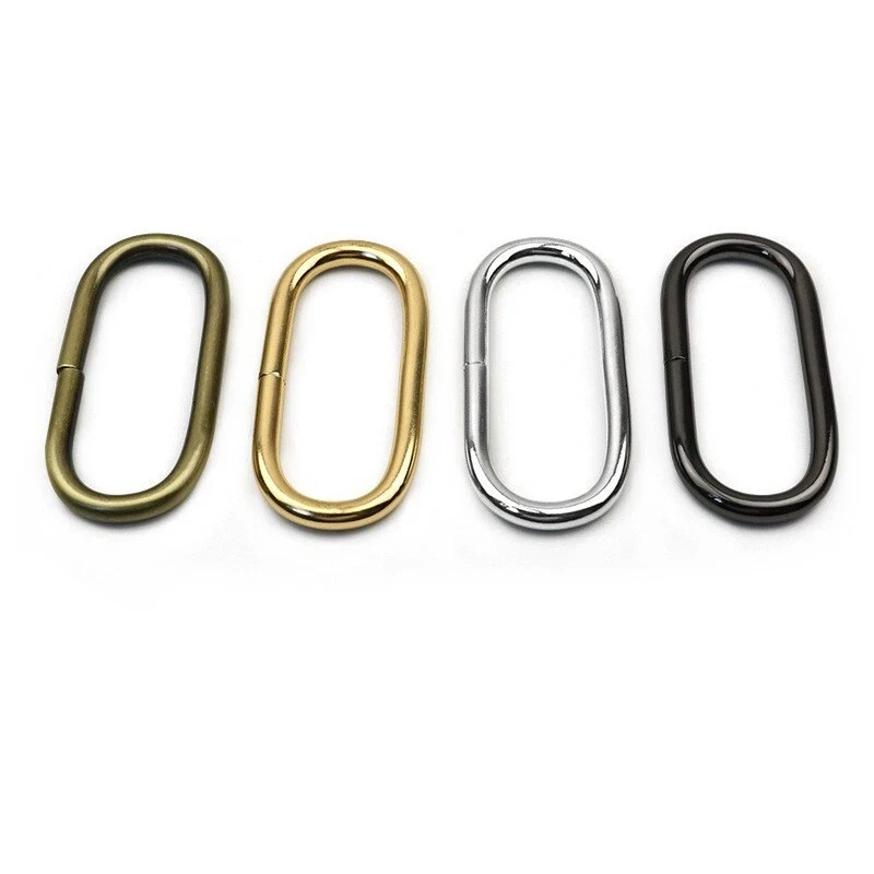 10pcs 15mm/20mm/22mm/25mm Oval Connect Ring for Shoes Belt Metal Ring Garment Trimmings Ferrous Suspender Buckle Thickness 2mm