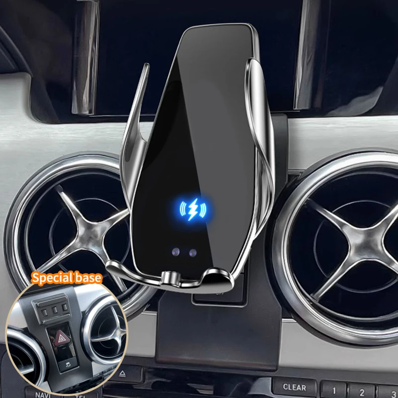 

Car Mobile Phone Holder For Mercedes-Benz GLK X204 2008-2015 Air Vent Fix Special Base Wireless Charging Cell Phone Holder