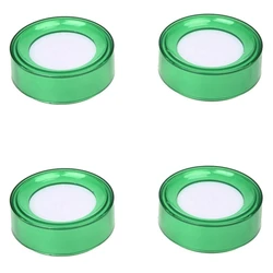 RISE-Green Plastic 7Cm Dia Sponge Finger Wet Money Cashier 4 Pcs