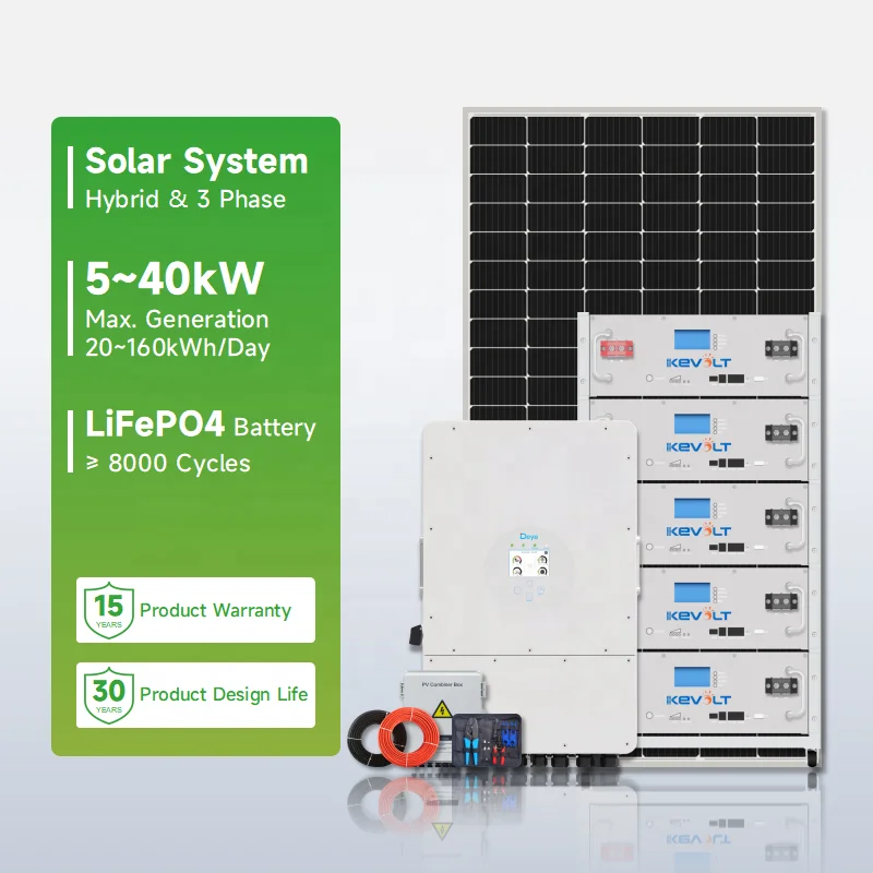 Hybrid Solar System 5kW To 40kW Solar Panels With Battery And Inverter Panneau Solaire Kit Complet Solar Energy System