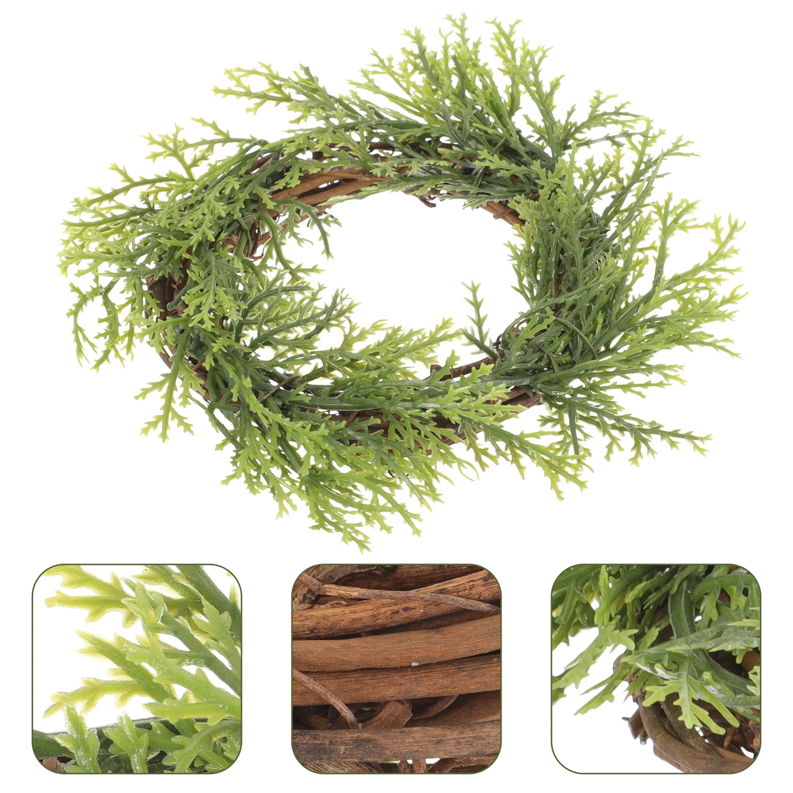 

Simulation Pine Wreath Decorative Ring Simple Structure Long Service Life Festival Garland Decor