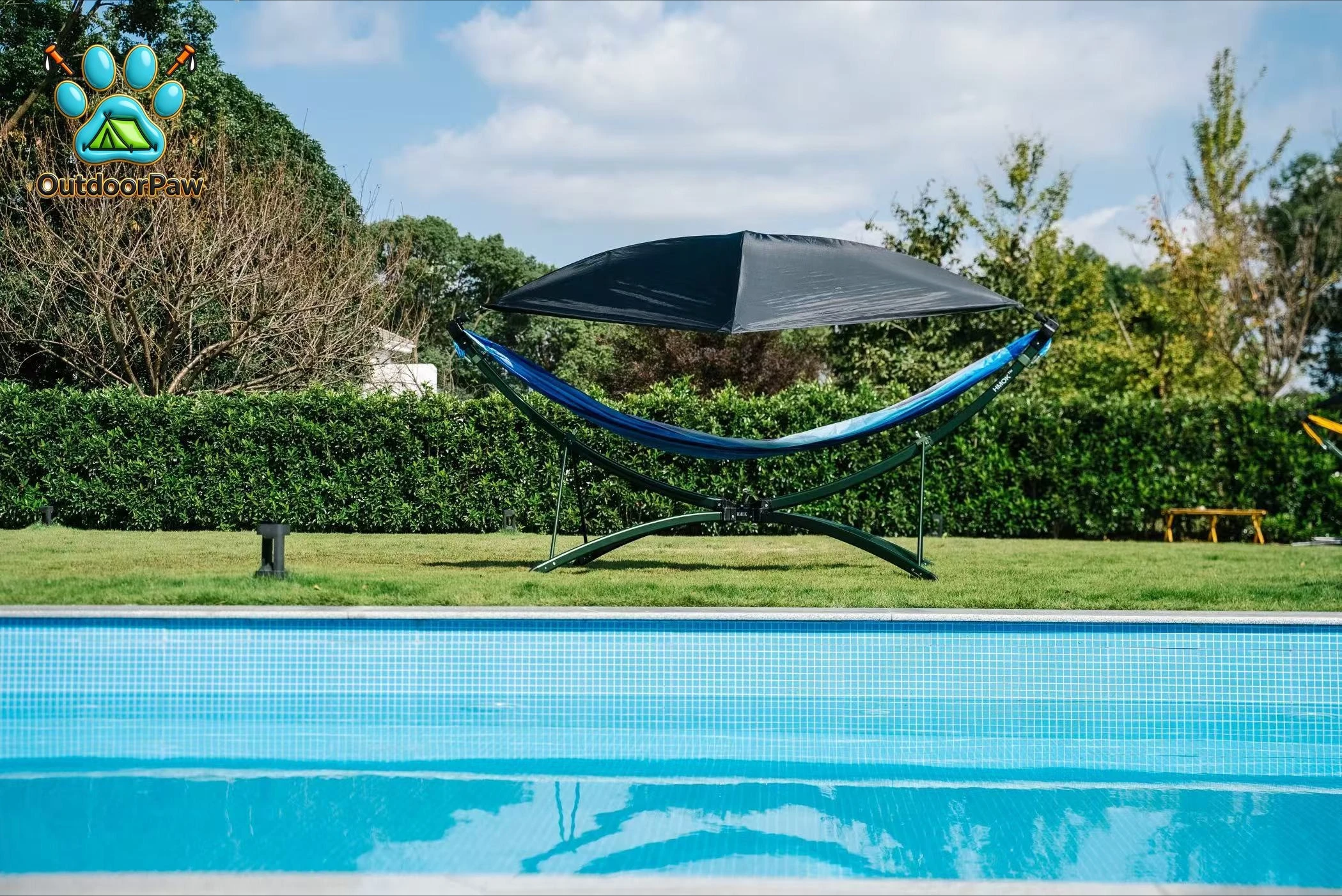 High-quality nylon swing hammock for outdoor camping, hiking load-bearing 250kg, all-season folding for 1-2 people 60-69 feet