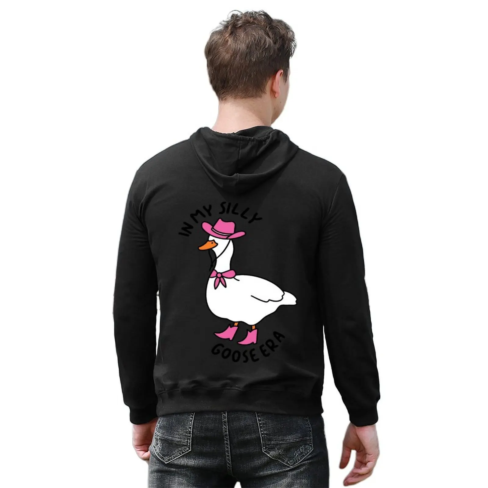 In My Silly Goose Era هوديي ملابس رجالي ملابس كورية ملابس رجالية ملابس للرجال هوديي