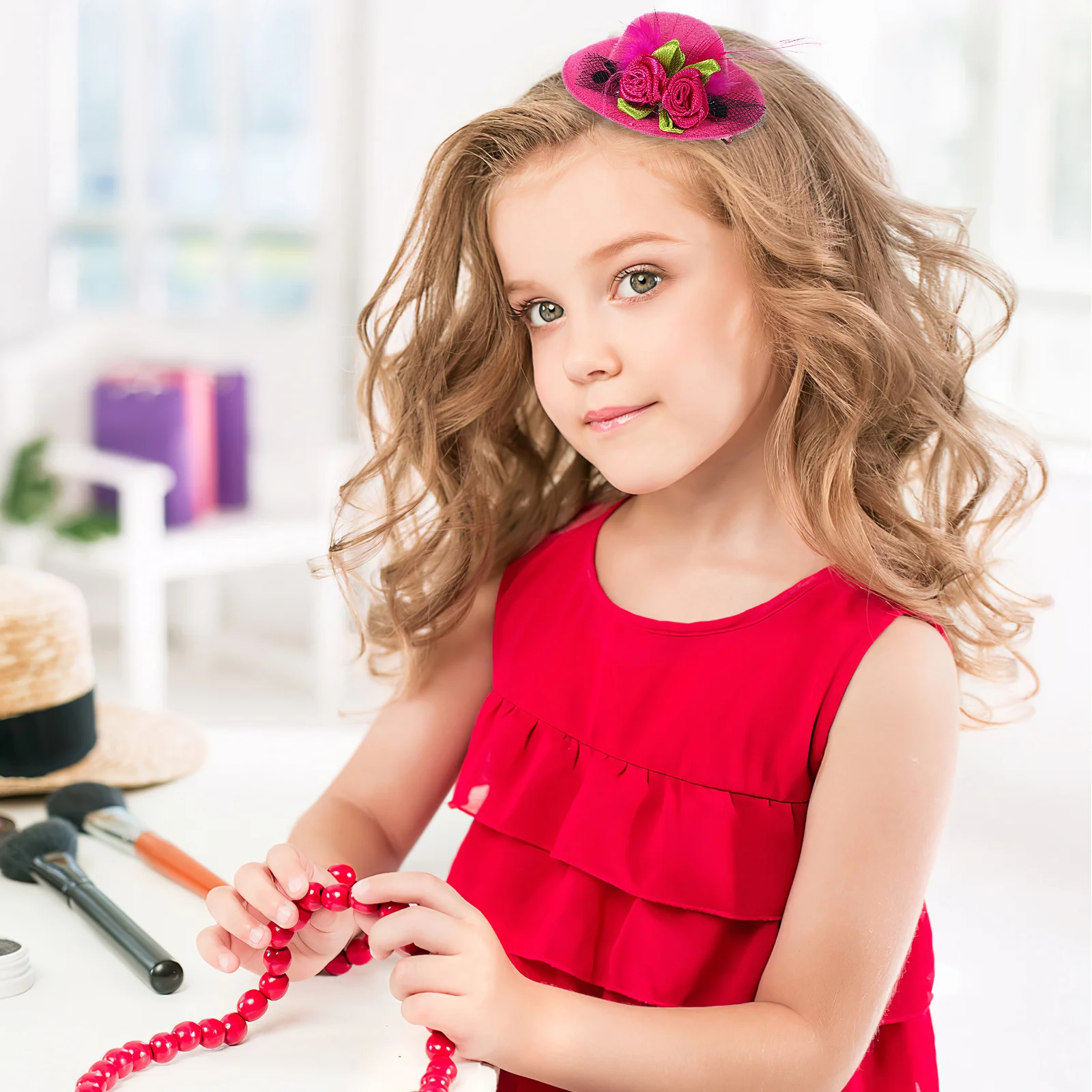 

24Pcs Fascinator Hat Hair Clip Stylish Mini Headdress for Women Party Wedding Bridal Shower Tea Event Accessory