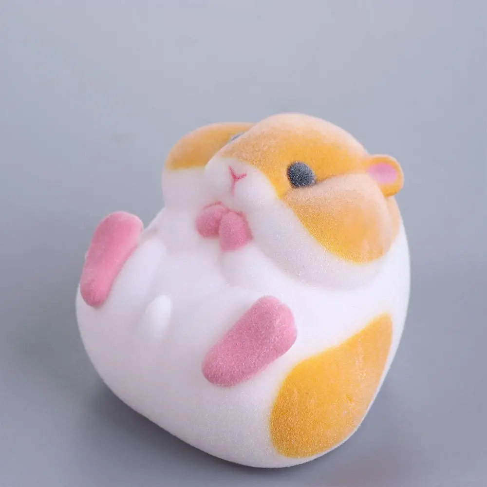 Kawaii Stress Relief Soft Hamster Flocking Plush Dolls Fatty Milky Capsule Hamster Capsule Toys Gashapon Toys Gashapon Hamster