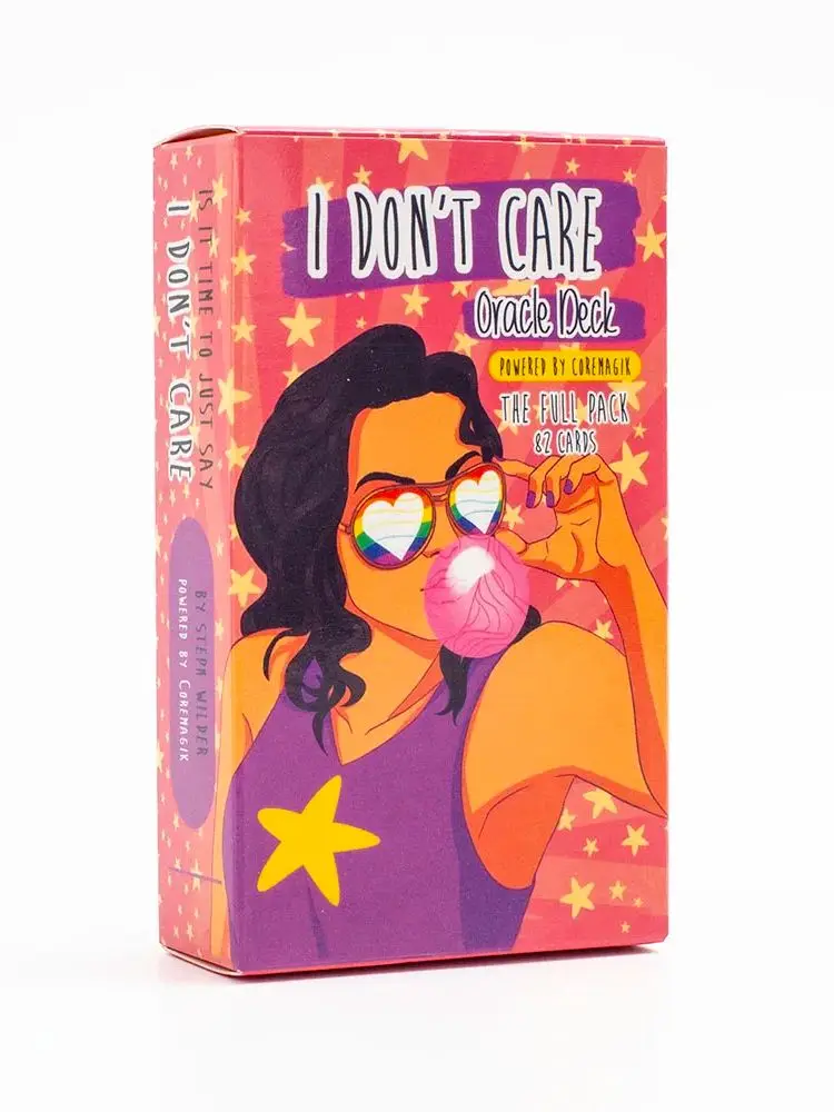 82 Karten „I DON'T CARE“ Oracle Deck 10,3 x 6 cm Wahrsagerei-Wahrsagerei-Tarotwagen mit PDF-Guidebook – Detail 1