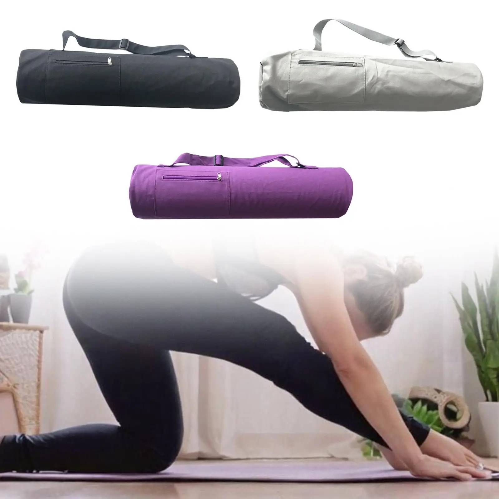 

Yoga Mat Bag Multifunctional for Women Gym Bag for Park Yoga Class Pilates