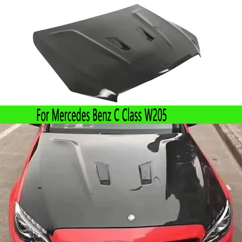 

For Mercedes Benz C Class W205 C43 C63 Sports Carbon Fiber Hood Engine Cover Hood Car Headliner Hood Cover Car Accessorie