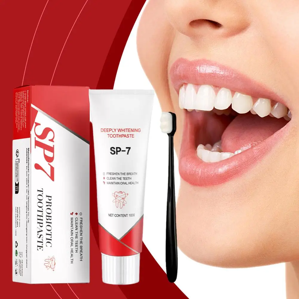 SP-7 Probiotic Toothpaste Oral Health Refreshing Breath Care Remover Cleaning Teeth Toothpaste Whitening Odor Teeth K8Z6