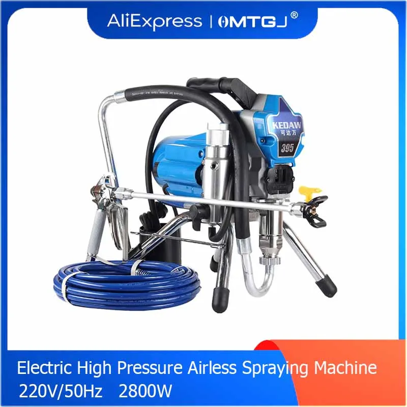 395 Electric High Pressure Airless Spraying Machine Lacquer Coating Feed Oil Paint Sprayer 220V Inside And Outside Major Tools