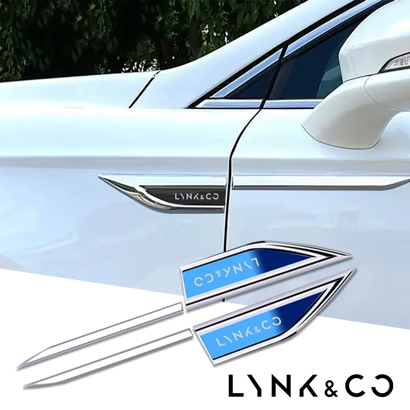 2 قطعة اكسسوارات السيارات الجانب الأبواب شفرة ملصقات السيارات اكسسوارات السيارات الداخلية ل LYNK و CO 01 02 03 05 06 #1