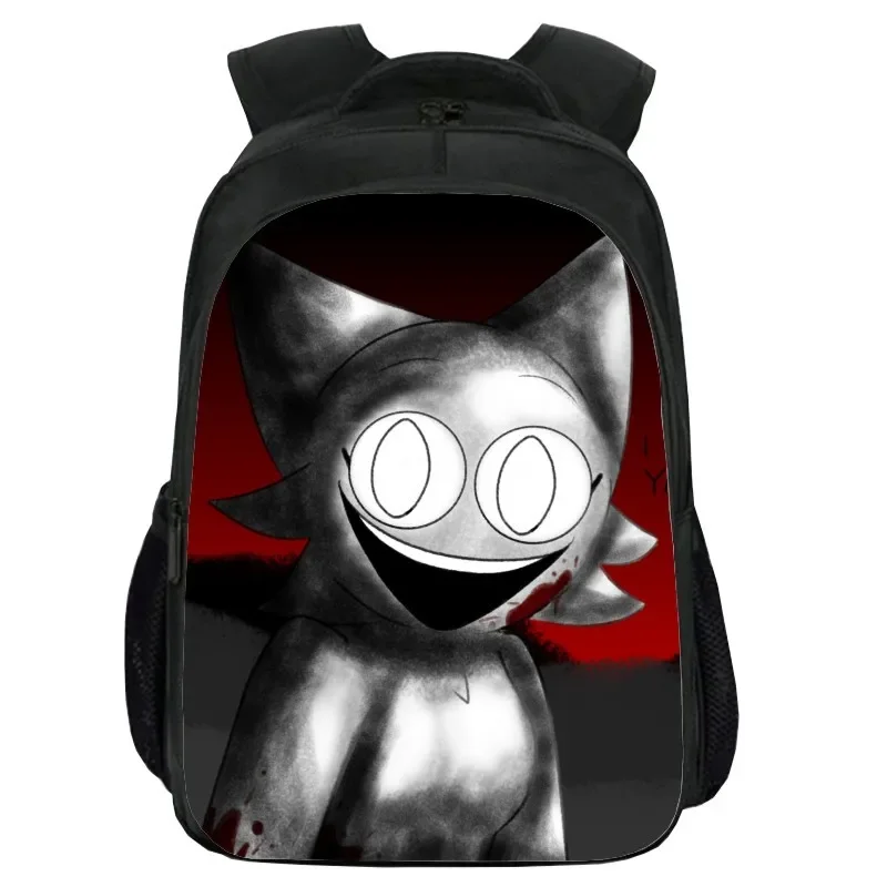 Teen Kid Sprunki Graphic Backpack Multifunction School Bookbag for Student,Lightweight Travel Bag Canvas Knapsack for Boy,Girl
