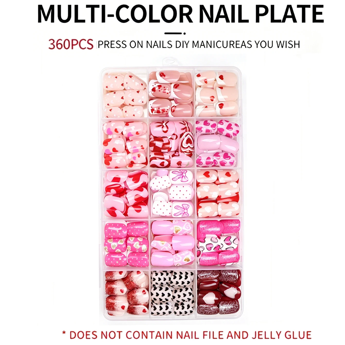360PCS Short Square Press On N - Nail Art Gliter ulasan dan harga