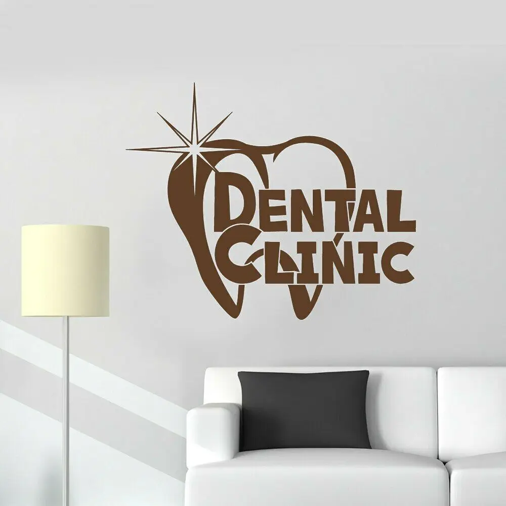 Dental Clinic Sign Wall Decals Decor Tooth Healthy Stomatology Stickers Teeth Vinyl Decal Dental Care Posters Wallpaper G947