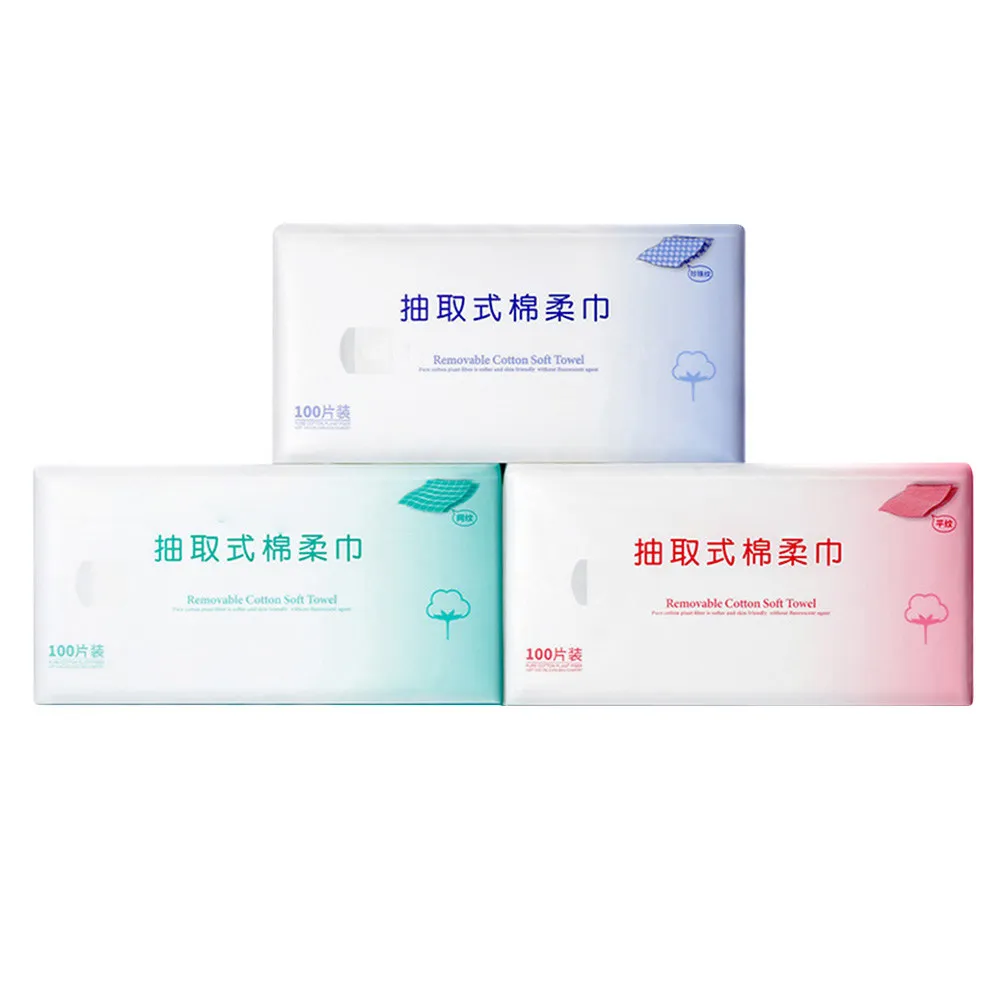 

1Pack Disposable Facial Cotton Towels Fiber Soft Makeup Remover Towels Ultra Thin Face Cleaning Cotton Pads Wet Dry