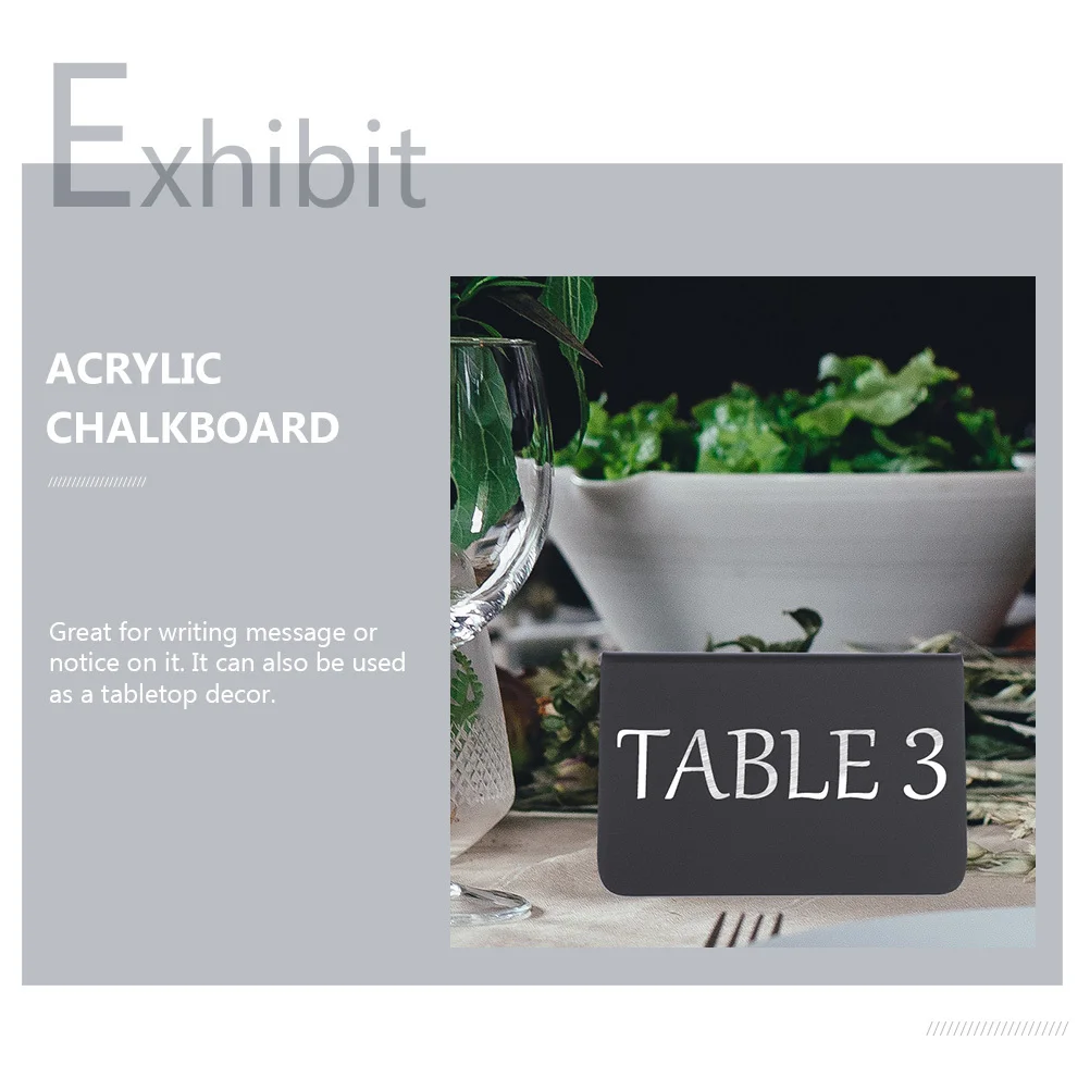 

5Pcs Mini Acrylic Blackboard Sign Compact Double-Sided Chalkboards Portable Message Board Perfect for Home Office Decor