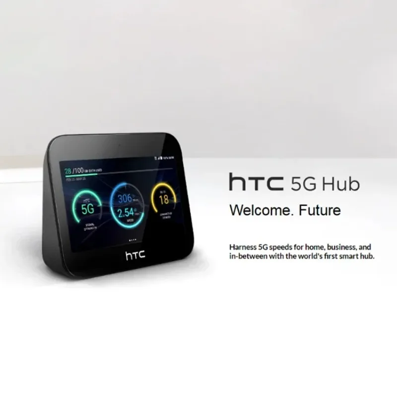 HTC-HUB 5G, 4G/5G, inalámbrico, CPE, 5 pulgadas, pantalla táctil de alta definición, Android, Wifi, NR, N78, versión europea