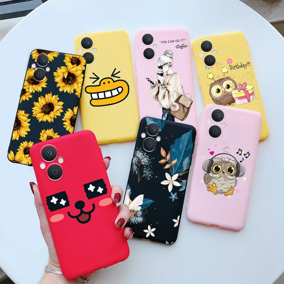 For Oppo Reno 7Z 5G Case CPH2343 Soft Silicon Flower Phone Cover for OPPO Reno7 Lite Z Reno7z 5G Reno7lite Cases Cellphone Shell