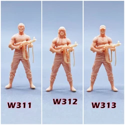 1/64 1/43 Figurines Scale Model Resin Stallone in Multiple Forms Uncolored Miniatures Diorama Hand-painted W311 W313