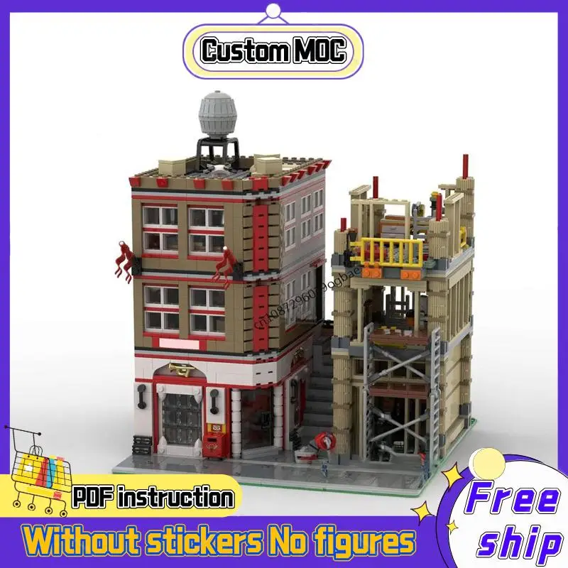 2211PCS City Hot Selling Street View Moc Construction Site Post Office Model DIY creative ideas Toy Assembly Puzzle BirthdayGift